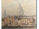 Aquarelle vue Venise Grand Canal basilique Maria della Salute A.Deroy XIXè