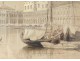 Aquarelle Venise Grand Canal Palais Doges bateaux C.W.Fothergill Italie 19è