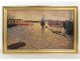 HST tableau marine port bateau navire arsenal lever soleil painting XIXème