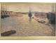 HST tableau marine port bateau navire arsenal lever soleil painting XIXème