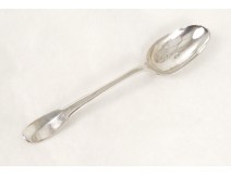 Petite cuillère argent massif Fermiers Généraux silver spoon XVIIIè siècle