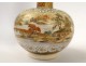 Paire vases soliflores porcelaine Satsuma Japon femmes geisha fleurs XIXè