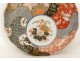 Assiette porcelaine Imari Japon fleurs chrysanthème dorure XIXème siècle