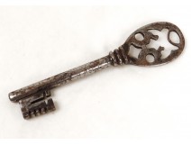 Clef old wrought iron ancient castle key eighteenth century