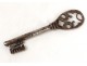 Clef old wrought iron ancient castle key eighteenth century