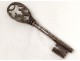 Clef old wrought iron ancient castle key eighteenth century