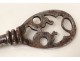 Clef old wrought iron ancient castle key eighteenth century