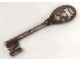 Clef old wrought iron ancient castle key eighteenth century