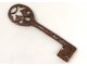 Clef old wrought iron ancient castle key eighteenth century