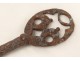 Clef old wrought iron ancient castle key eighteenth century