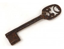 Clef old wrought iron ancient castle key eighteenth century