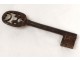 Clef old wrought iron ancient castle key eighteenth century