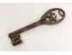 Clef old wrought iron ancient castle key eighteenth century