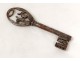 Clef old wrought iron ancient castle key eighteenth century