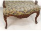 Fauteuil Louis XV à la Reine chêne sculpté coquilles tapisserie XVIIIème