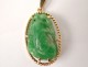 Jade pendant solid gold jewelry 18k gold animal twentieth century fruit