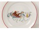 Assiette porcelaine Limoges singe savant orientaliste coupe fruits déco 19è