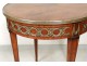 Drum table Louis XVI inlaid rosewood bronze gilt brass XIX