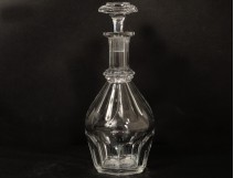 Crystal wine decanter cut France Baccarat Harcourt glass model twentieth