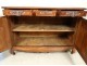 Superb buffet Louis XV carved walnut rustic wrought iron nineteenth century