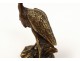 Petite sculpture bronze doré héron oiseau sujet animalier XIXème siècle