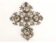 Norman Cross silver rhinestone antique french cross XIX