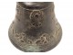 Cloche bronze airain feuillage antique french bell XVIIème siècle