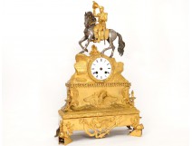 Ormolu clock Emperor Napoleon Empire XIXth capitulation of Ulm