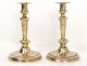 Paire bougeoirs flambeaux Louis XIV bronze doré candlesticks XVIIIè siècle