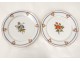 Service vaisselle 29 pièces porcelaine Paris assiettes botanique fleurs 19è