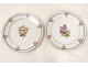 Service vaisselle 29 pièces porcelaine Paris assiettes botanique fleurs 19è