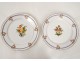 Service vaisselle 29 pièces porcelaine Paris assiettes botanique fleurs 19è