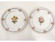 Service vaisselle 29 pièces porcelaine Paris assiettes botanique fleurs 19è