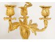 Candelabra pair 4 Louis XV ormolu rock lights Napoleon III nineteenth