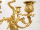 Candelabra pair 4 Louis XV ormolu rock lights Napoleon III nineteenth