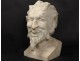 Beautiful marble bust sculpture Carrara satyr wildlife nineteenth century