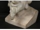 Beautiful marble bust sculpture Carrara satyr wildlife nineteenth century