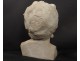 Beautiful marble bust sculpture Carrara satyr wildlife nineteenth century