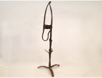 Andiron wrought iron antique eighteenth century