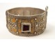 Bracelet charnière Tizerzai argent émaux Maroc Ida Nadif Anti-Atlas XXème