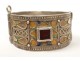 Bracelet charnière Tizerzai argent émaux Maroc Ida Nadif Anti-Atlas XXème