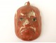 Polychrome Noh theater mask demon Gigaku O-Edo Japan beshimi mask XIX