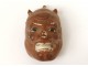 Polychrome Noh theater mask demon Gigaku O-Edo Japan beshimi mask XIX