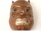 Polychrome Noh theater mask demon Gigaku O-Edo Japan beshimi mask XIX