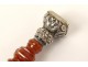 Seal silver carnelian seal coat of arms crest lion nineteenth crown