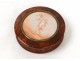 Boîte ronde loupe miniature peinte femme nue angelot putti Reault XIXème