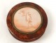 Boîte ronde loupe miniature peinte femme nue angelot putti Reault XIXème