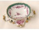 Salière porcelaine Meissen Allemagne fleurs angelots putti XIXème siècle