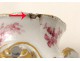 Salière porcelaine Meissen Allemagne fleurs angelots putti XIXème siècle