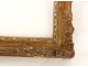 Small gilded carved wood antique flowers frame Regency frame eighteenth century